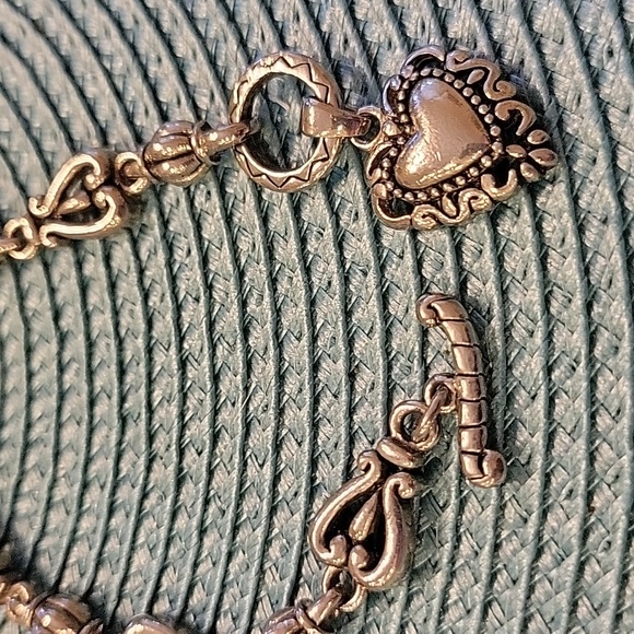 Hefty Silver Heart Bracelet - Picture 1 of 6